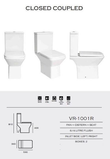 Picture of Vr Short projection Rimless square WC Pack I