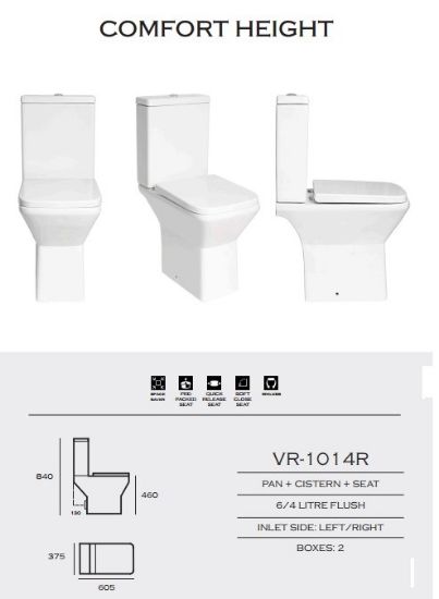 Picture of VR Quattro Comfort Height Close Coupled Toilet Pack