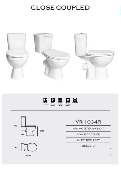 Picture of Aqua Close Coupled Rimless Toilet