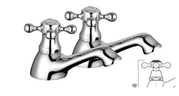 Picture of Traditional Cross Head  Basin  Tap (Pair)