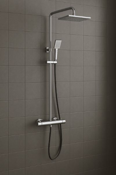 Picture of HYG Square Exposed Shower Mixer With Drencher