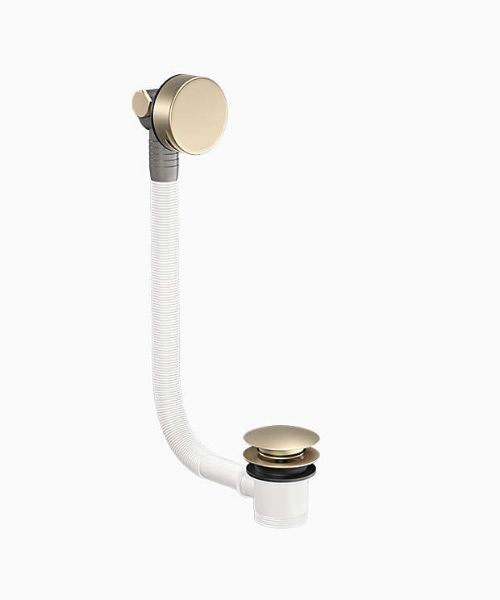 Picture of Round Bath Filler & OverFlow Brushed Brass