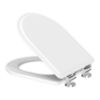 Picture of Tavistock Wide Hinge  Gloss White Painted FSC Soft Close Seat with Chrome Hinges 376 x 452 x 45mm