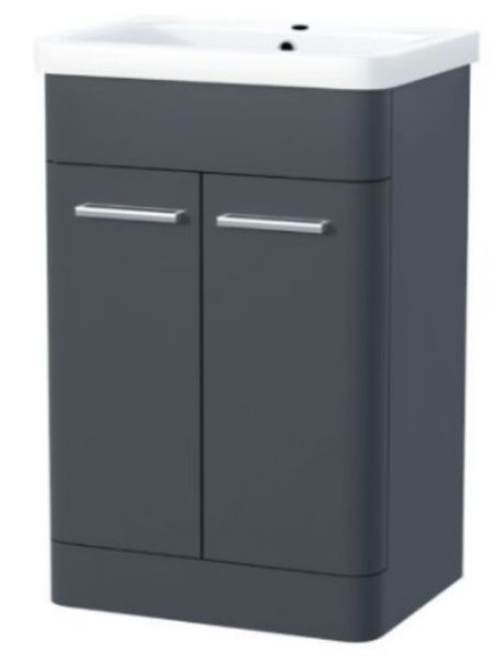 Picture of Hygienic Dark Grey Mid Edge 500 Floor Standing Unit With 2Doors