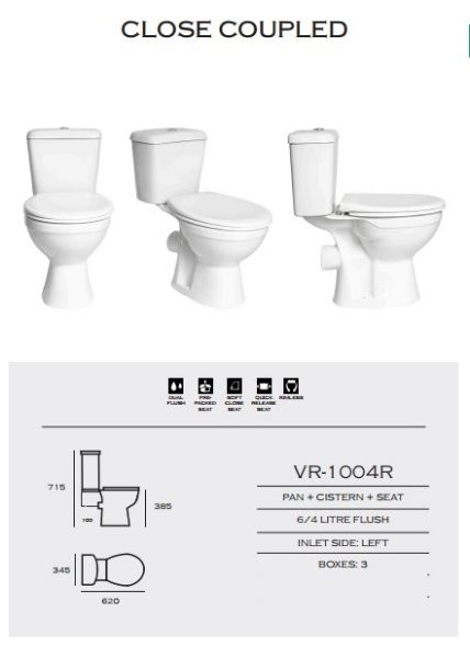Picture of Aqua Close Coupled Rimless Toilet