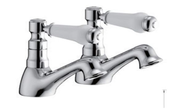 Picture of Traditional Basin Tap With Ceramic Handles (Pair)