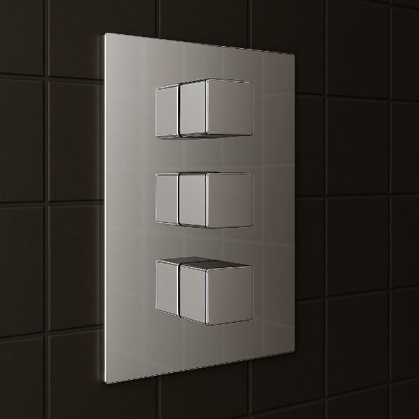 Picture of HYG 3 Dial 2 Outlet Concealed Thermostatic Shower Mixer Square
