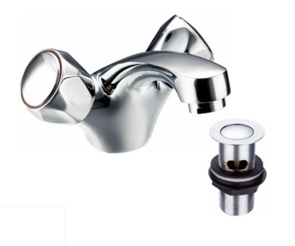 Picture of Round Head Contract Mono Basin Mixer (Inc Waste )