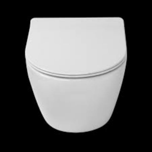 Picture of Delta Rimless D Shape Wall Hung WC Pan & Soft Close Seat 360w x 320h x 510d