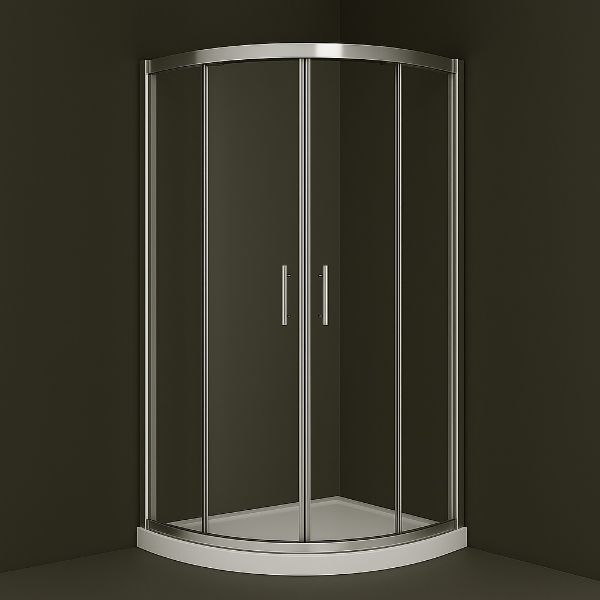Picture of 6 Quadrant 6mm Clear Glass Chrome 800 x 1850mm