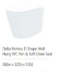 Picture of Rimless Wall Hung Toilet D SHAPE With Soft Close Heavy duty Seat